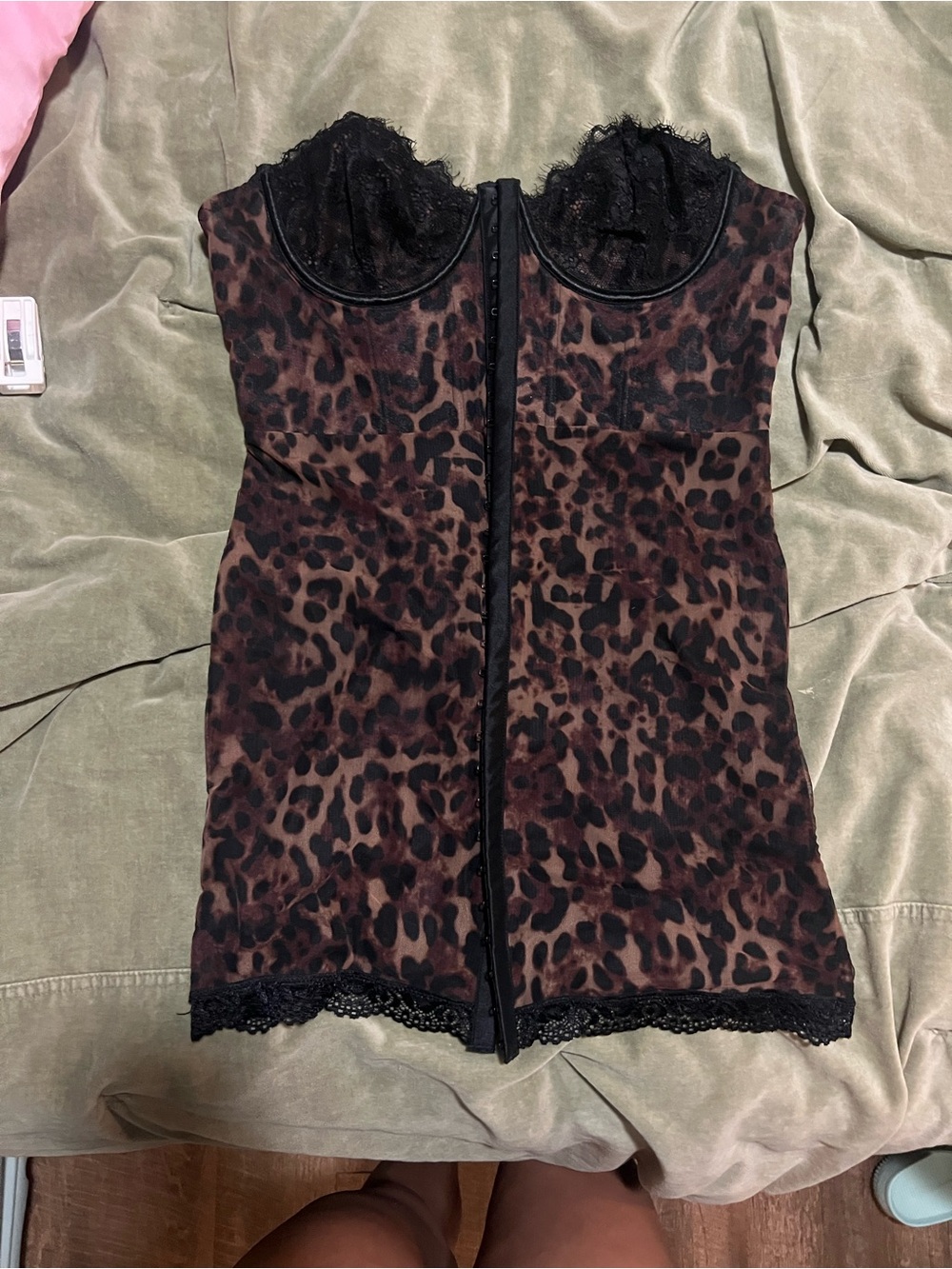 Leopard Print corset dress from dolls kill